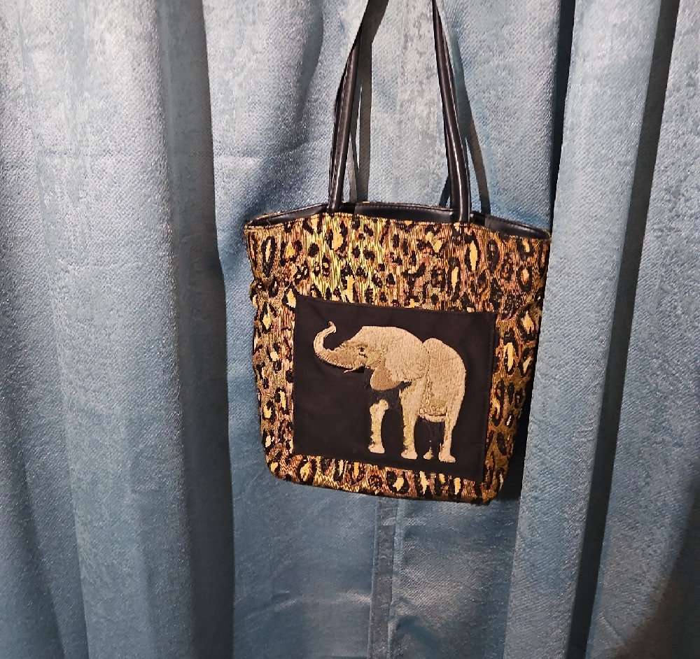 Bueno Brown and Black Safari-Inspired Tote Bag
